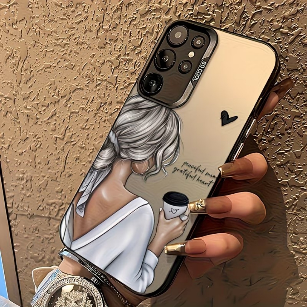 平和で感謝心のある少女プリントのスマホケース Samsung - Phone Cases For Girls のレビューと価格