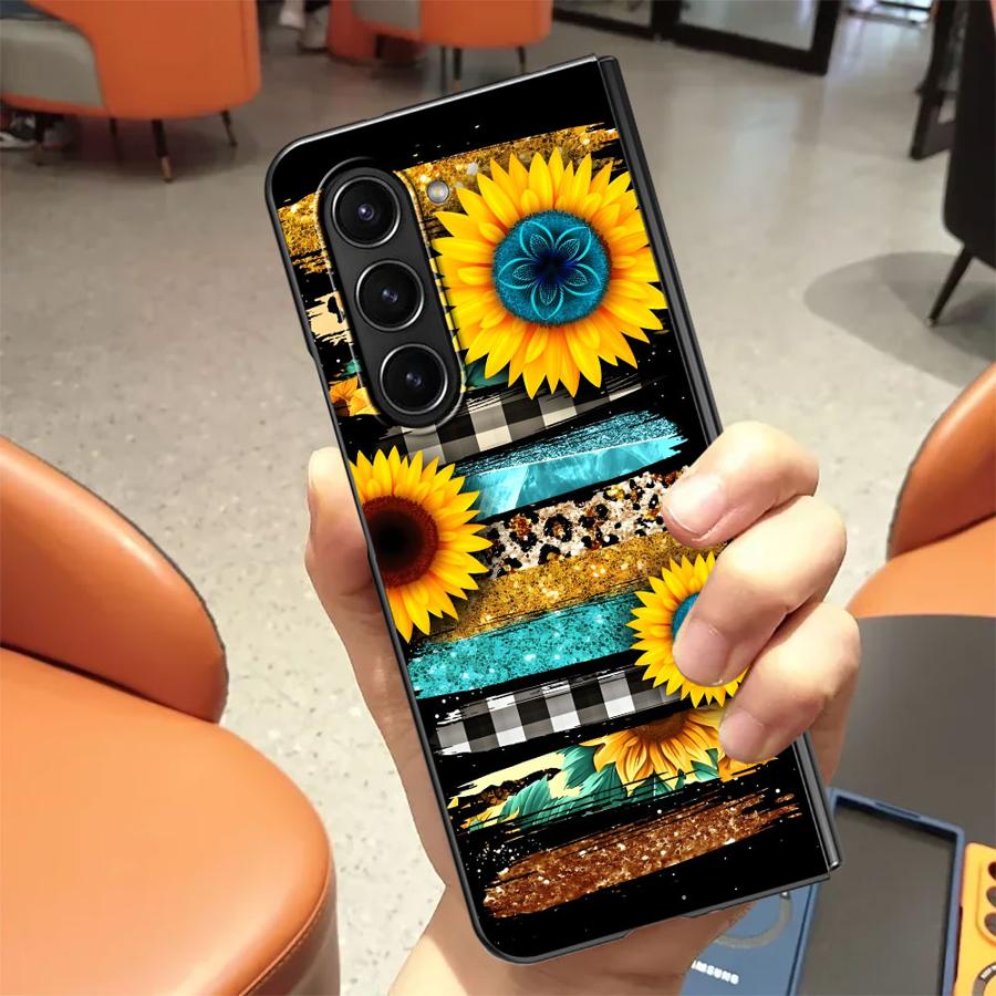 ゼブラストライプひまわりバックフォンカバーケース Samsu - Phone Cases Z Fold 5 のレビューと価格