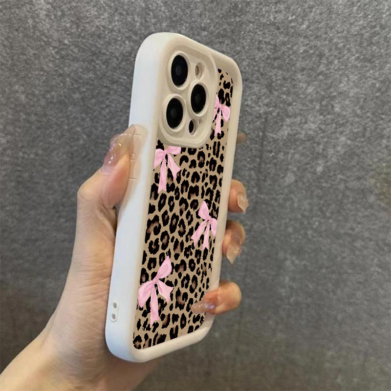高級感のあるレオパード柄リボン付きスマホケース iPhone - Phone Cases Expensive のレビューと価格