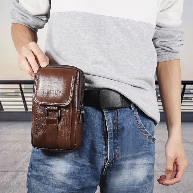 男性用携帯電話ウエストバッグ、屋外作業用チェストバッグ、PU - Phone Cases Blunt のレビューと価格