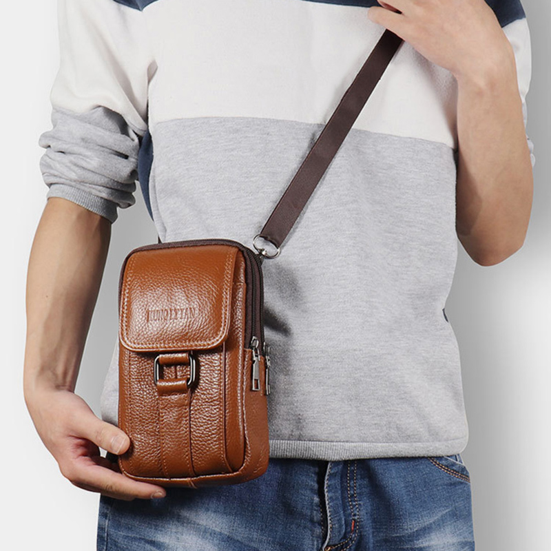 男性用携帯電話ウエストバッグ、屋外作業用チェストバッグ、PU - Phone Cases Blunt のレビューと価格