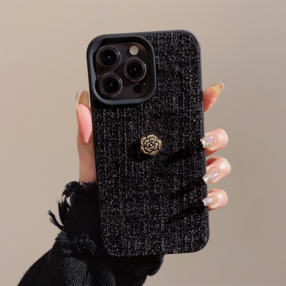 高級3Dゴールデンカメリアフラワー柄スマホケース iPhon - Phone Cases Expensive のレビューと価格