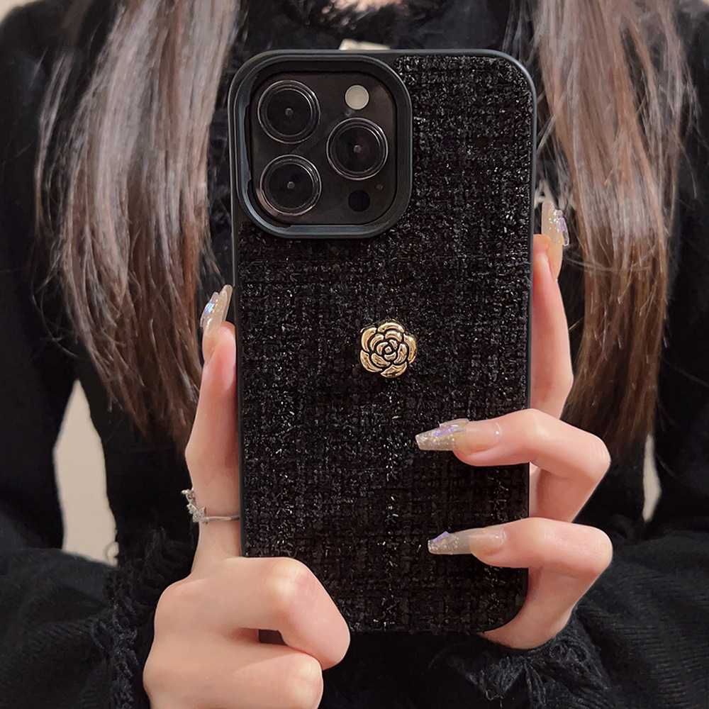 高級3Dゴールデンカメリアフラワー柄スマホケース iPhon - Phone Cases Expensive のレビューと価格