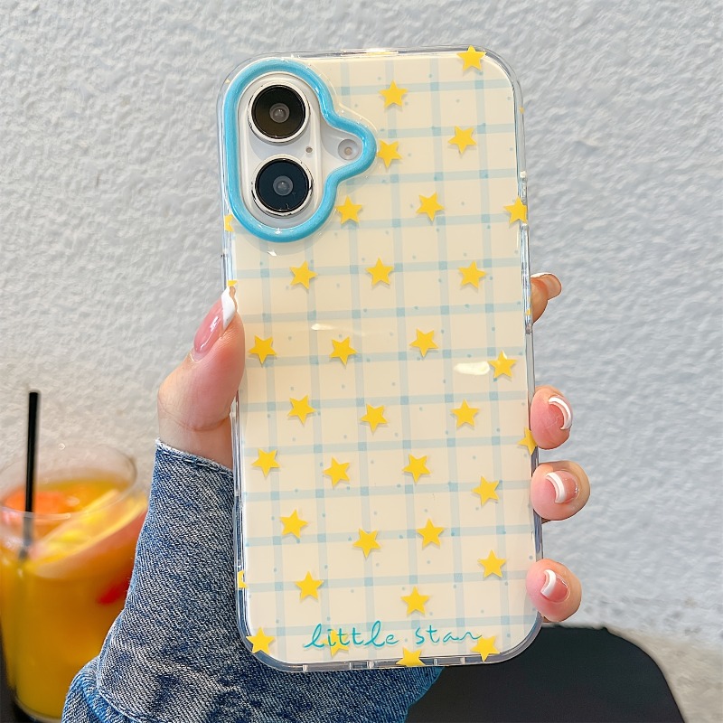 黄色の星柄チェック柄スマホケース iPhone 17 Pro - Phone Cases Like Loopy のレビューと価格