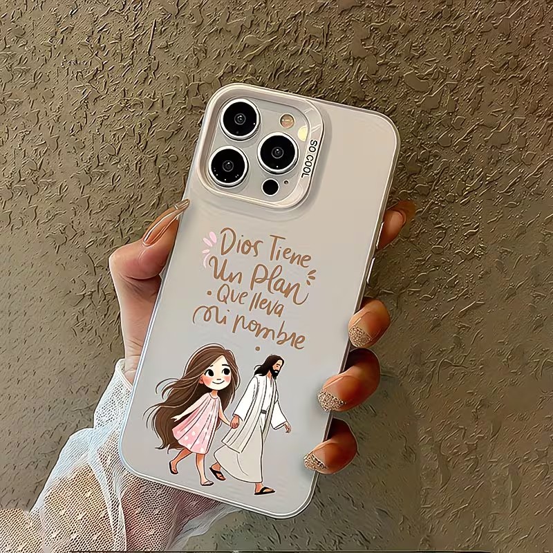 可愛い女の子が神とともに歩くマット仕上げのiPhoneケース - Phone Cases For Girls のレビューと価格