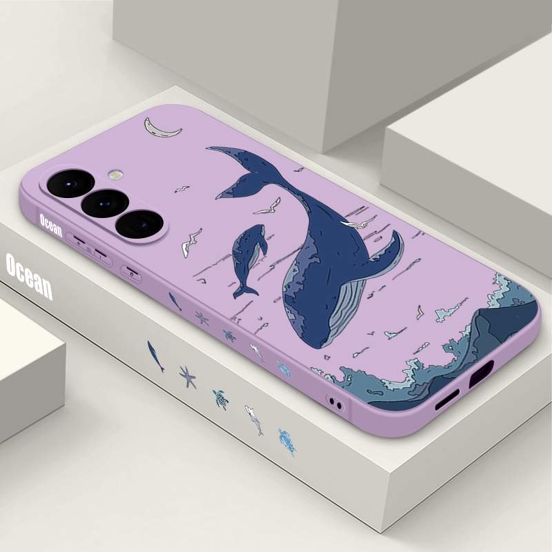 クジラ柄スマホケース Samsung Galaxy S26  - Phone Cases Galaxy A17 のレビューと価格
