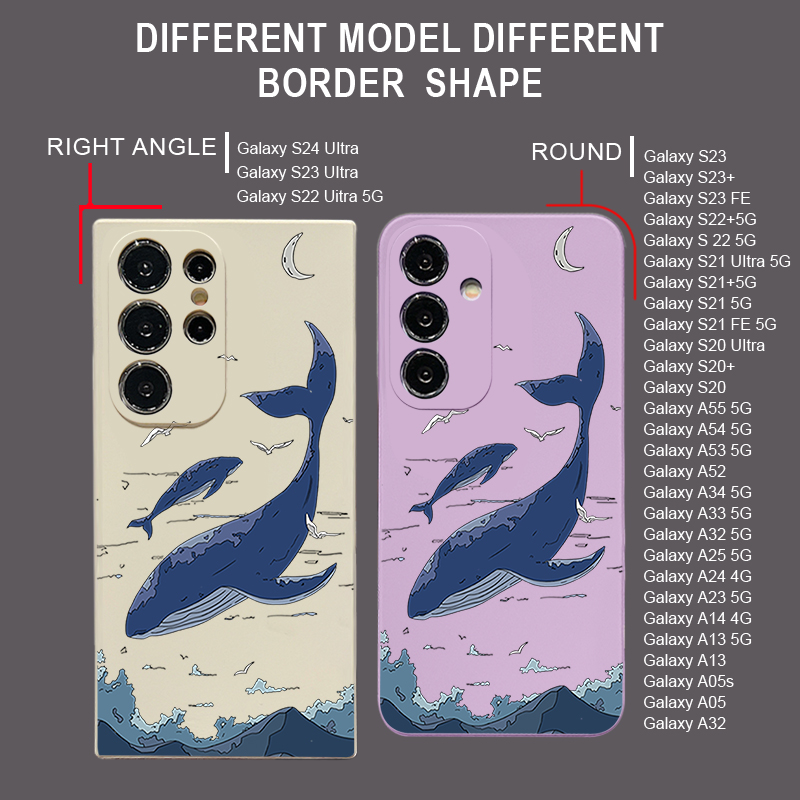 クジラ柄スマホケース Samsung Galaxy S26  - Phone Cases Galaxy A17 のレビューと価格