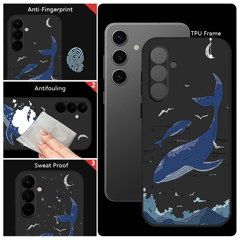 クジラ柄スマホケース Samsung Galaxy S26  - Phone Cases Galaxy A17 のレビューと価格