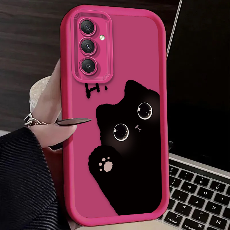 素敵な大きな目の猫のスマホケース Samsung Galax - Phone Cases A14 Samsung のレビューと価格