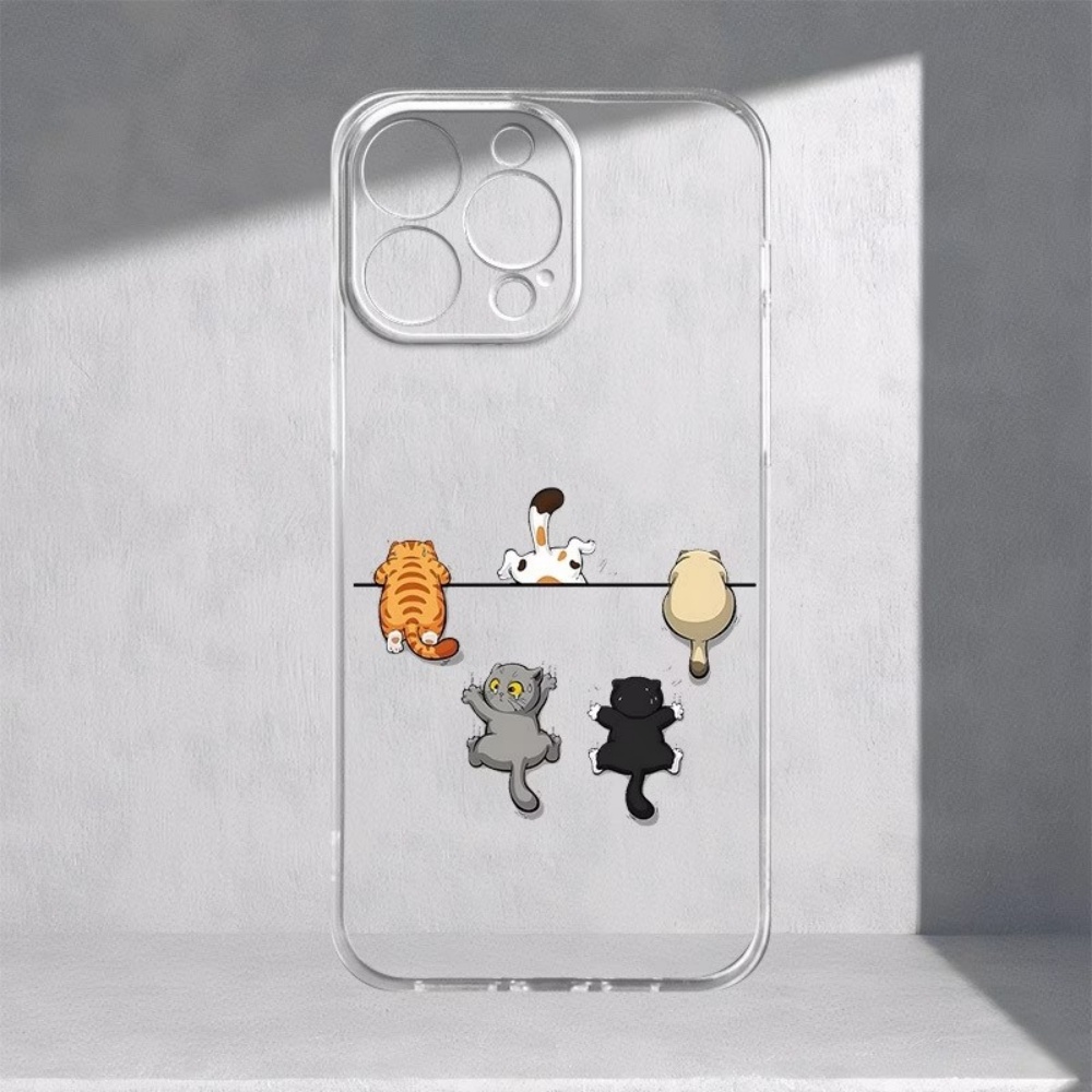 5匹のかわいい猫柄のスマホケース iPhone 11 12  - Phone Cases Like Loopy のレビューと価格