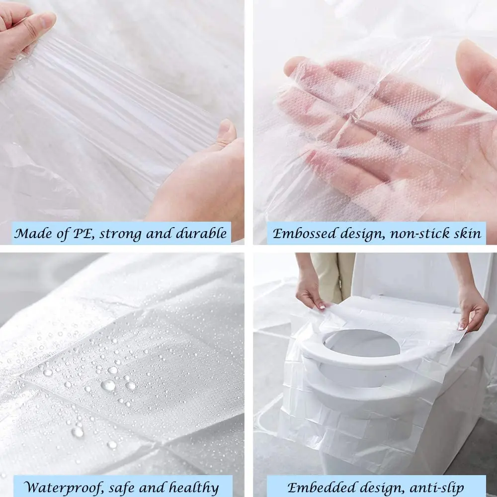 6/50個の生分解性使い捨てプラスチック便座カバーポータブル - Biodegradable Eco Case のレビューと価格