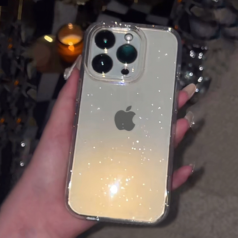 透明 シンプル グリッター iPhone 16 15 14  - Phone Cases Expensive のレビューと価格