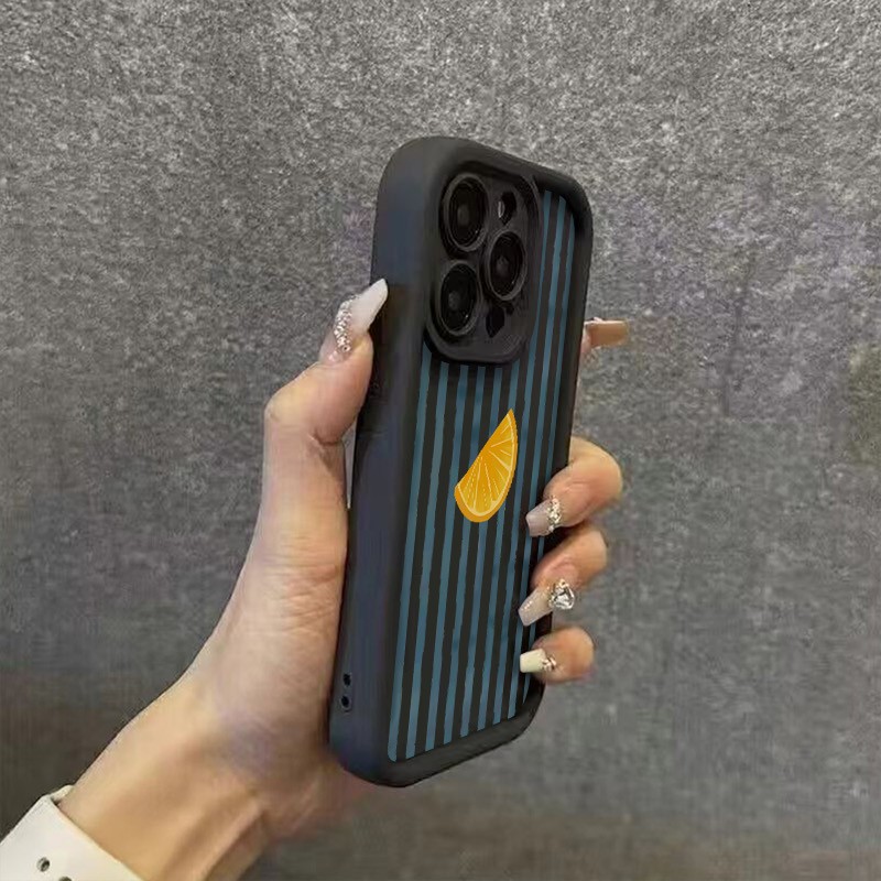 ストライプレモン柄スマホケース iPhone 17 16 1 - Phone Cases Like Loopy のレビューと価格