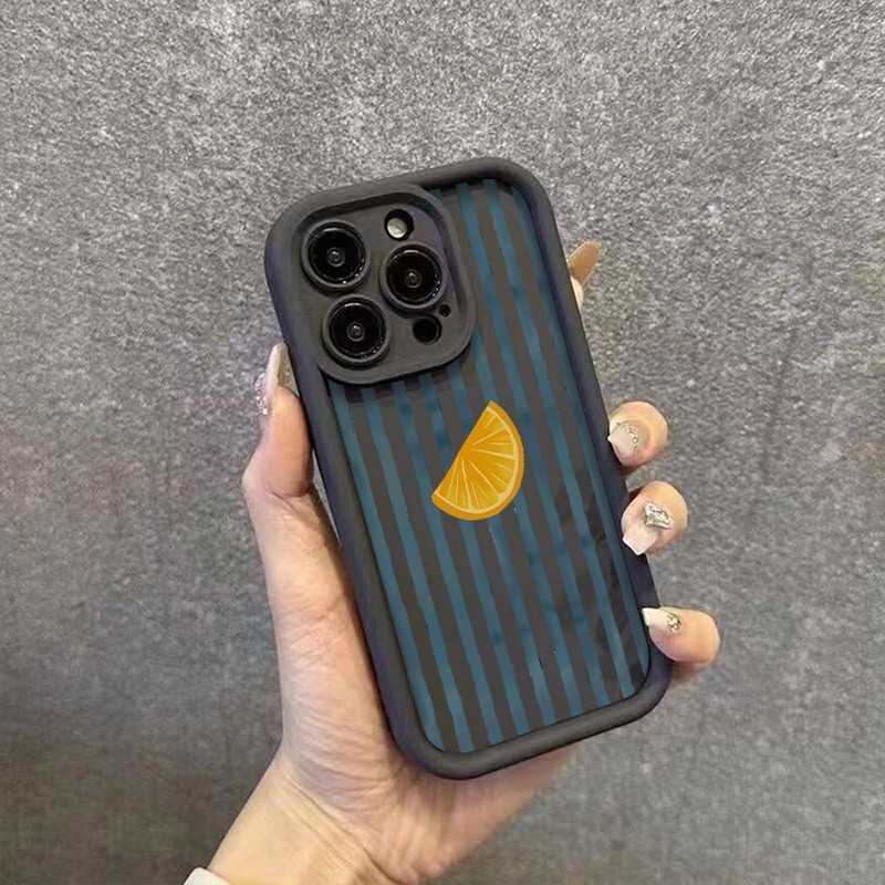 ストライプレモン柄スマホケース iPhone 17 16 1 - Phone Cases Like Loopy のレビューと価格