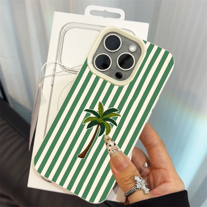 ココナッツツリーストライプ柄スマホケース iPhone Ai - Phone Cases Like Loopy のレビューと価格