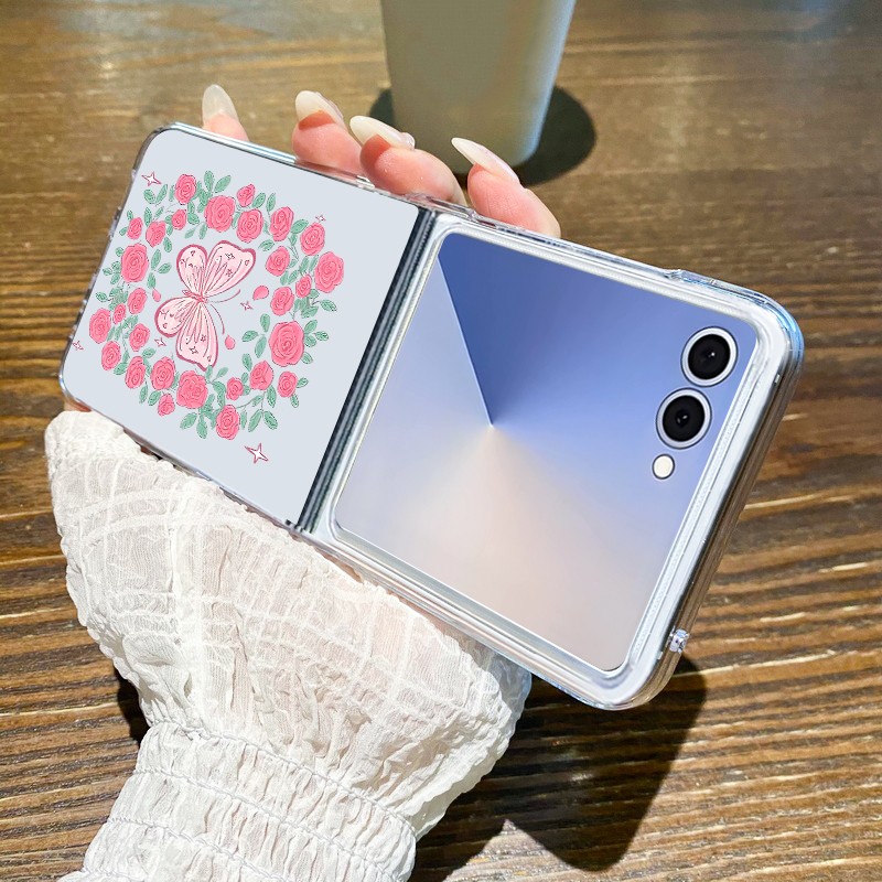 ピンクの花柄スマホケース Samsung Galaxy Z  - Phone Cases Z Flip 7 のレビューと価格