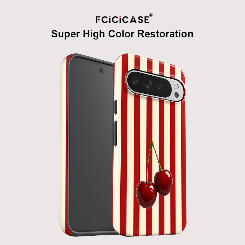 Fcicicase チェリーストライプパターン電話ケース G - Phone Cases Pixel 10 のレビューと価格