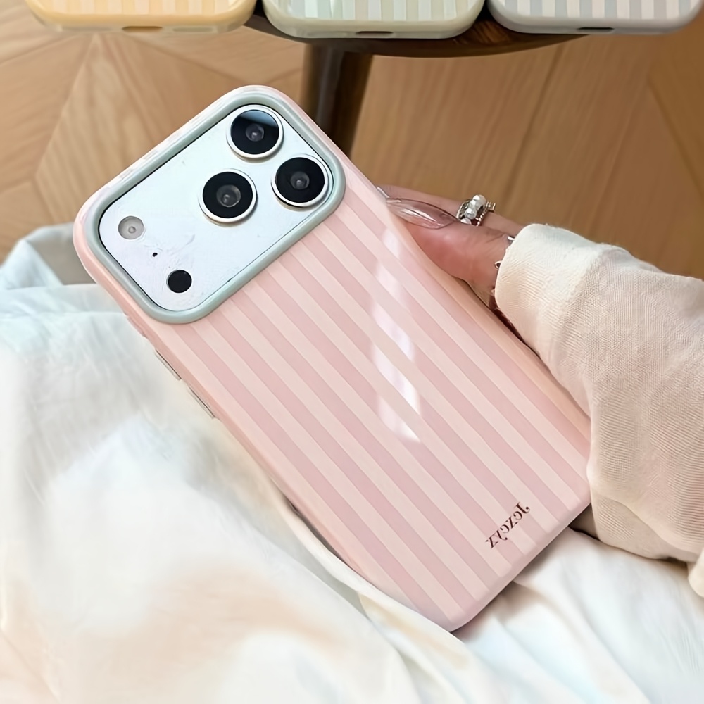 高級韓国ファッションストライプキャンディーカラーソフトTPU - Apple Iphone 15 Pro Max のレビューと価格