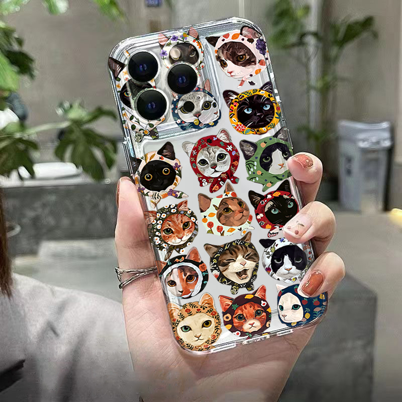可愛いバンダナ猫柄クリアスマホケース Samsung Gal - Phone Cases Galaxy A17 のレビューと価格