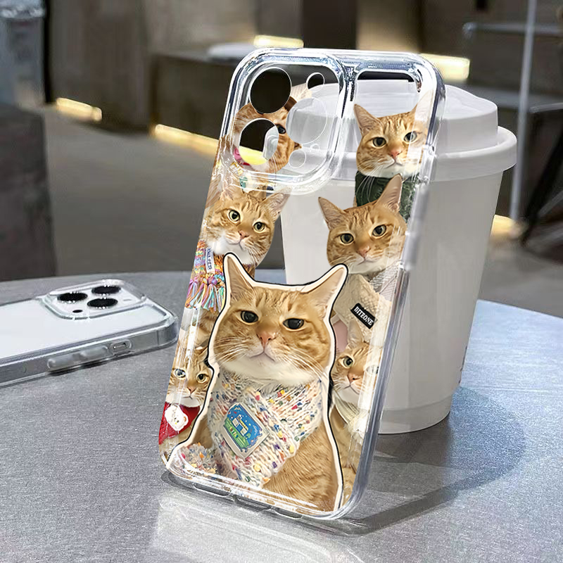 可愛いバンダナ猫柄クリアスマホケース Samsung Gal - Phone Cases Galaxy A17 のレビューと価格
