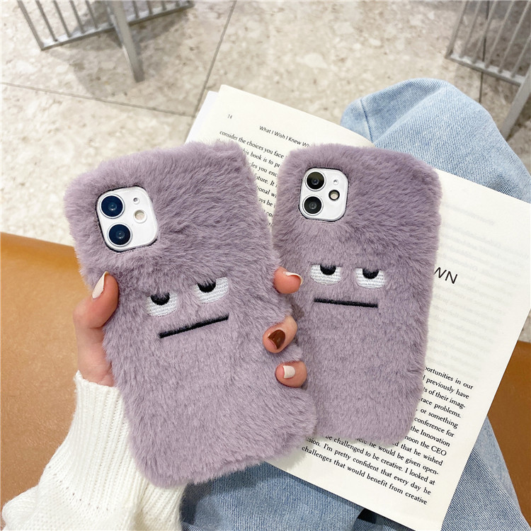 面白いぬいぐるみ風ファーパターンのソフトフォンケース iPh - Phone Cases Funny のレビューと価格