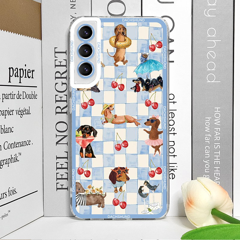 キュートなソーセージドッグ柄スマホケース Samsung G - Phone Cases Cute のレビューと価格