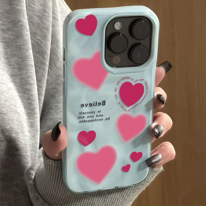高級ピンクのラブハート折りたたみテクスチャ携帯電話ケース i - Phone Cases Expensive のレビューと価格