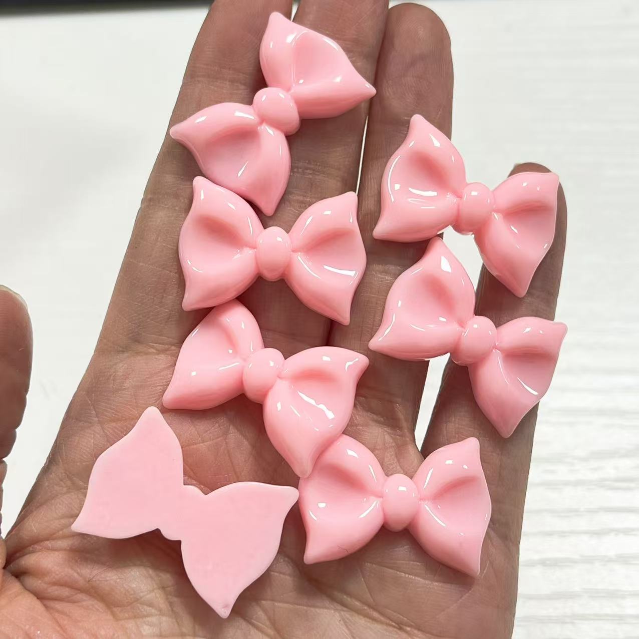 10 個ローズベージュピンクパープルリボン弓 DIY 樹脂ア - Phone Cases Junk のレビューと価格