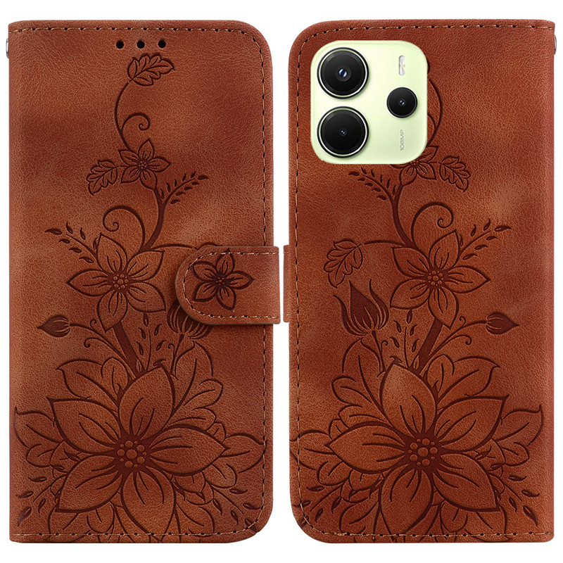 財布バッグフリップカバーフラワーケース Xiaomi Red - Phone Cases Eu のレビューと価格