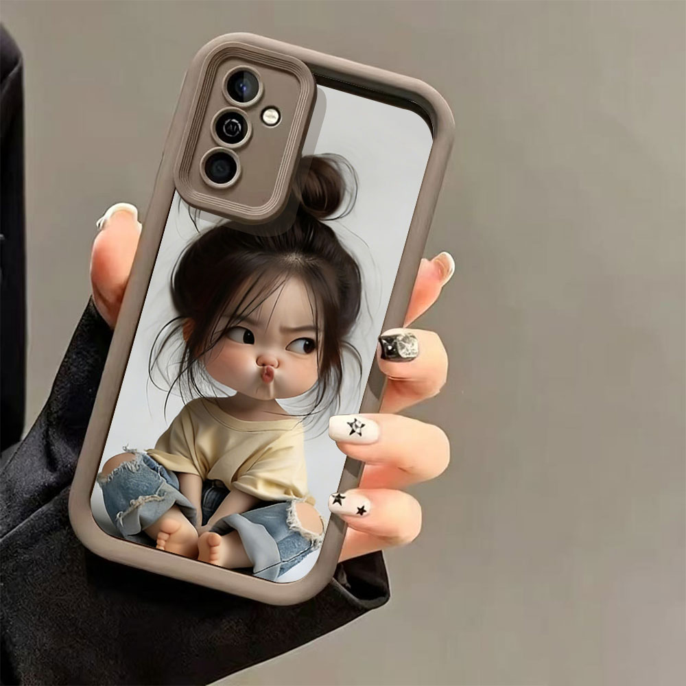 ミートボールヘッドガールシリコン耐衝撃スマホケース Sams - Phone Cases For Girls のレビューと価格