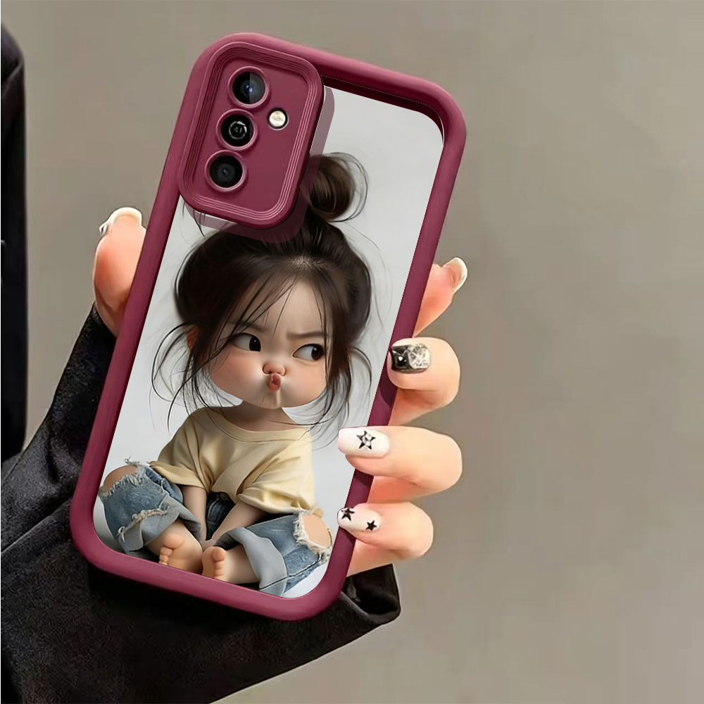 ミートボールヘッドガールシリコン耐衝撃スマホケース Sams - Phone Cases For Girls のレビューと価格