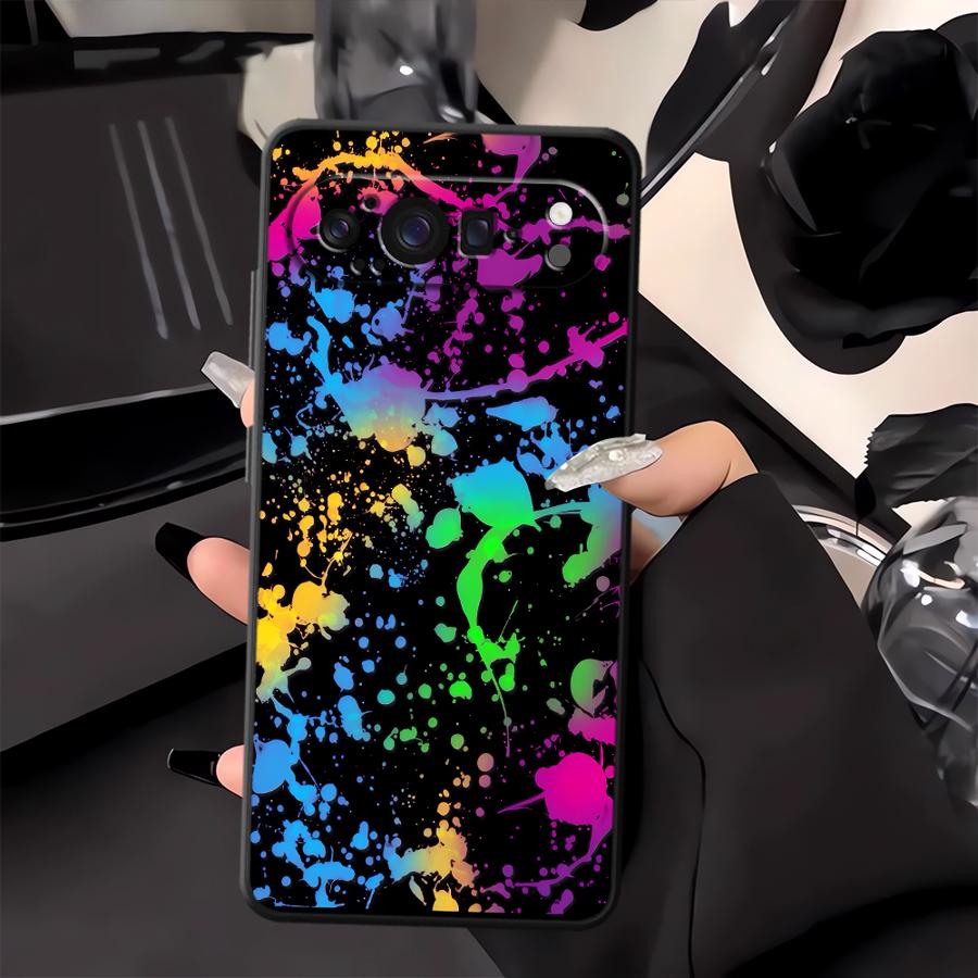 レインボーペイントスプラッターファンダ電話カバーケース Go - Phone Cases Pixel 10 のレビューと価格
