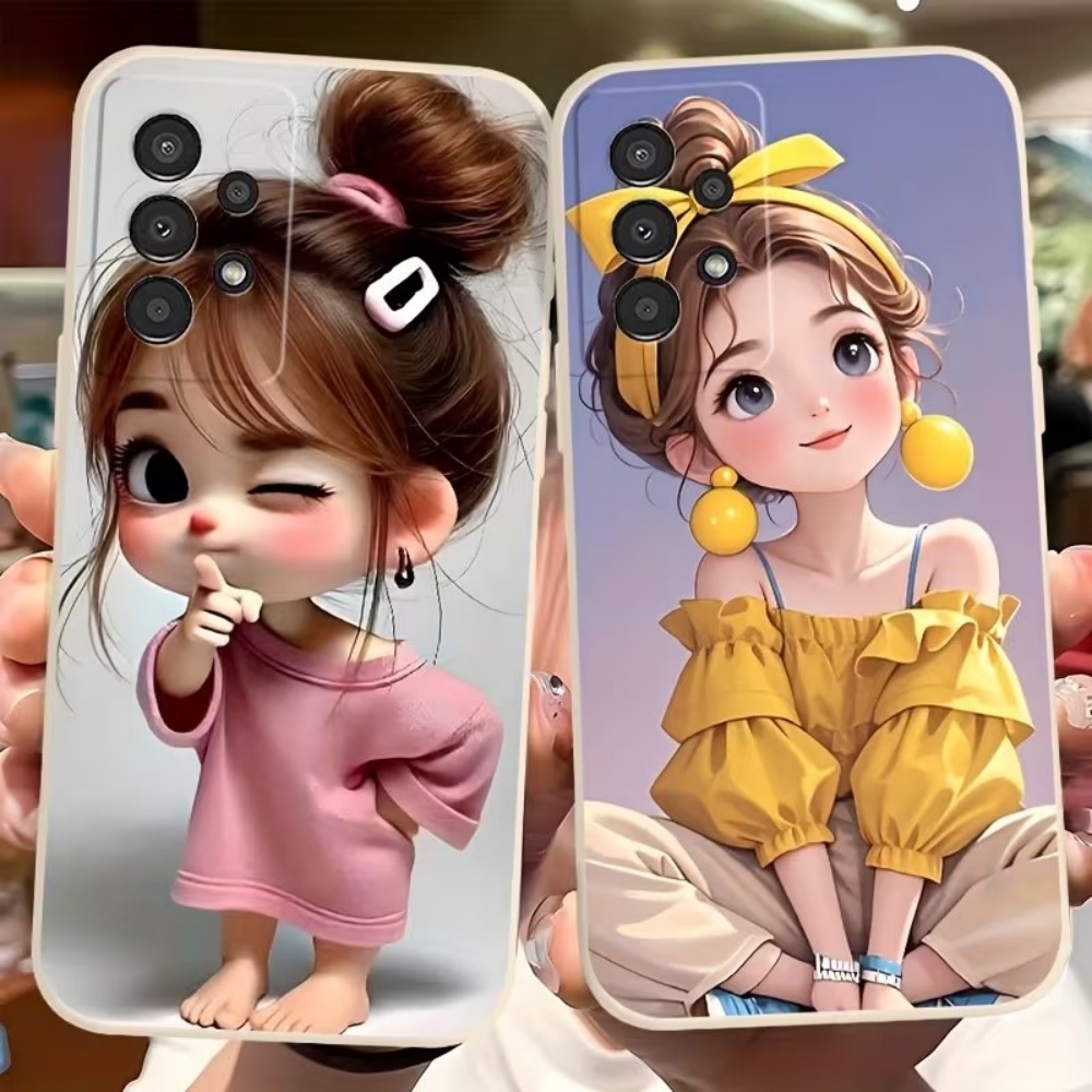 かわいい漫画の女の子柄デザインのスマホケース、Samsung - Phone Cases For Girls のレビューと価格