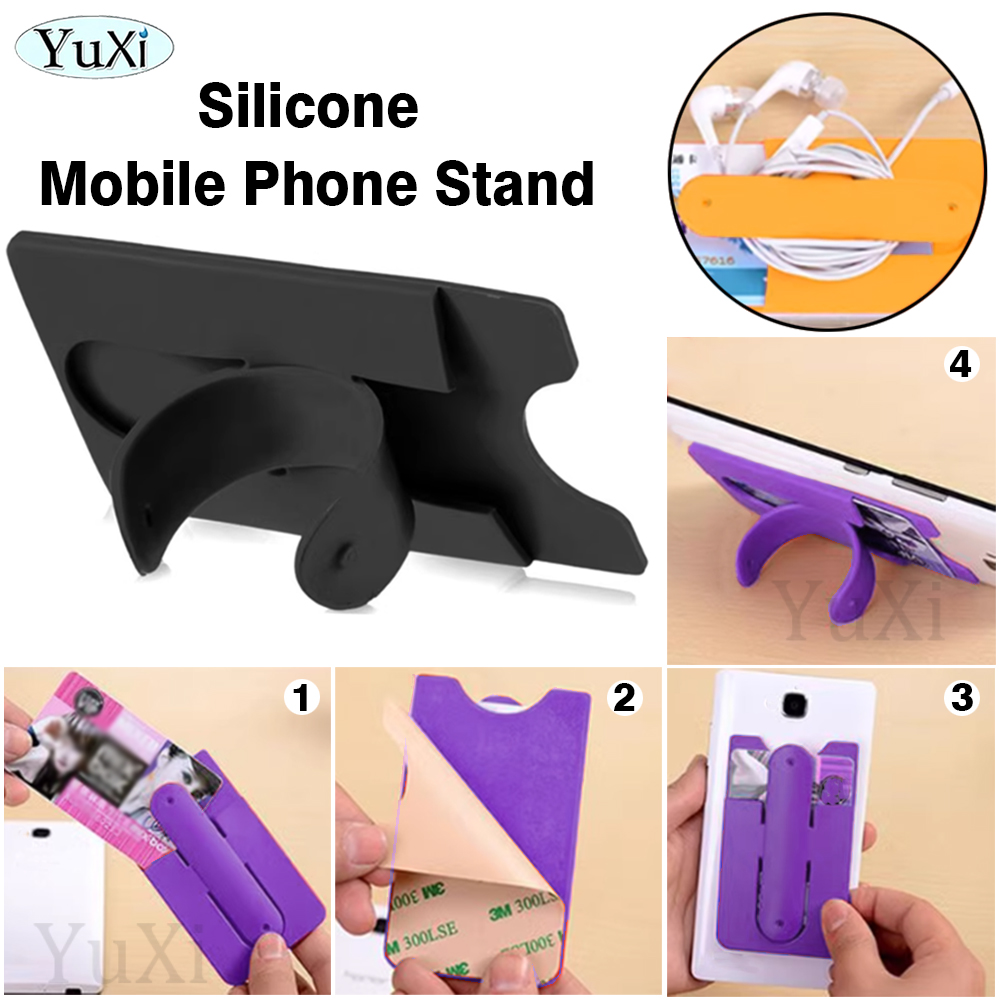 1 ピースシリコーン電話ホルダーカラフルな ID カードカバ - Phone Cases With Wallet On Back のレビューと価格