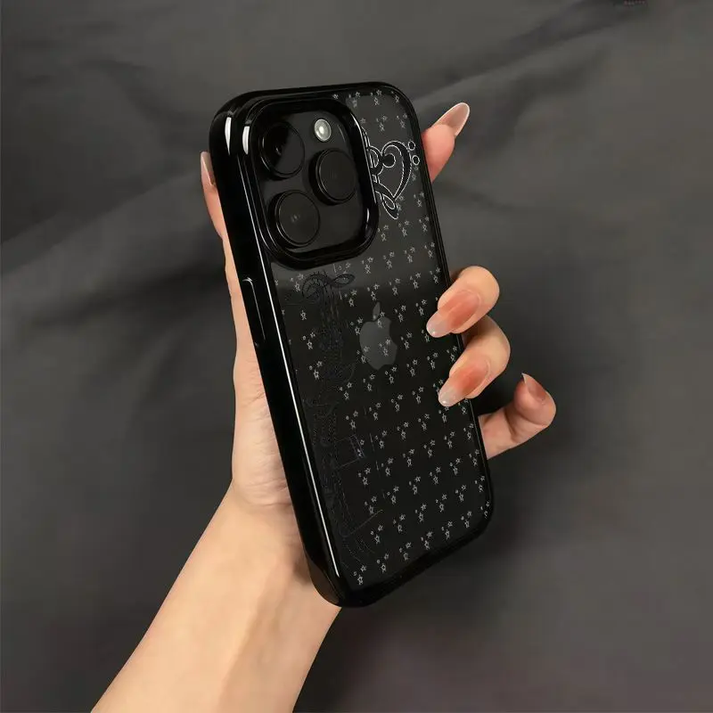 新しい可愛いINS風漫画ガール音符星柄スマホケース iPho - Phone Cases For Girls のレビューと価格