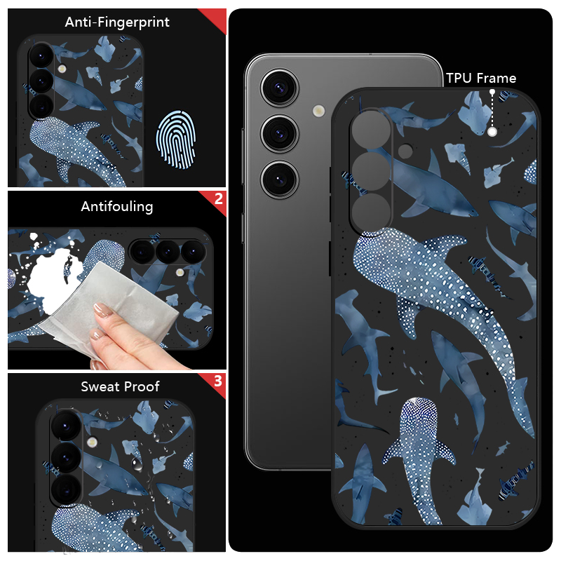 クジラ柄のランヤードケース Samsung Galaxy A - Phone Cases A14 Samsung のレビューと価格
