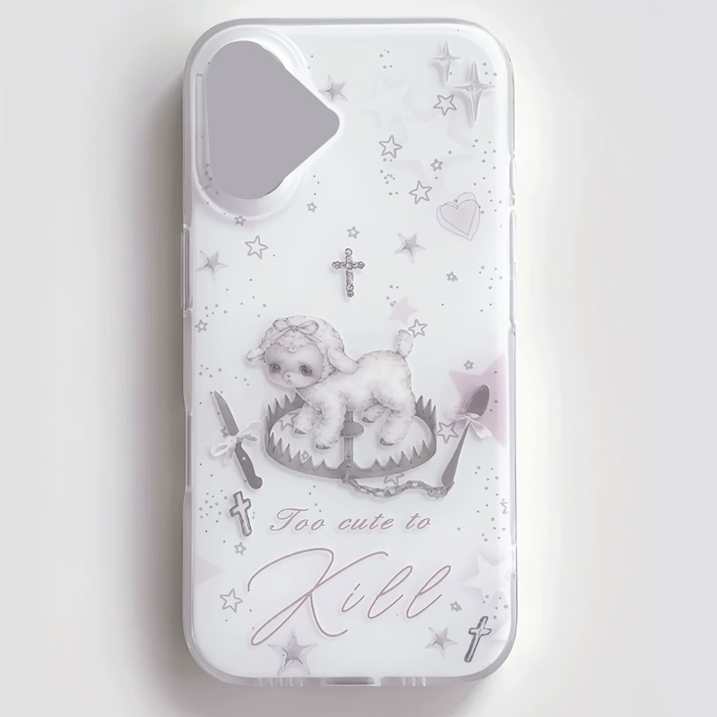 Y2K韓国風INSクリエイティブキュートピンク子羊漫画風スマ - Phone Cases For Girls のレビューと価格