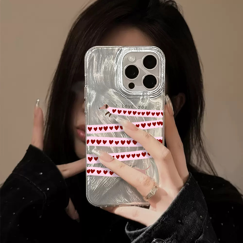 面白いダックスフント柄ハードマットスマホケース iPhone - Phone Cases Funny のレビューと価格