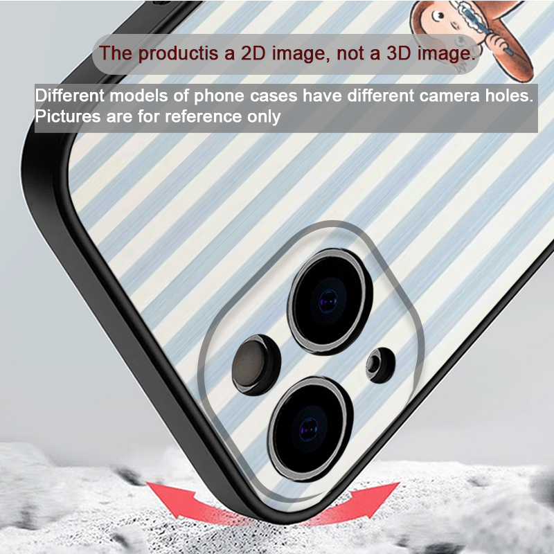 漫画風ストライプ柄の猿が猫を抱くiPhoneケース iPho - Phone Cases Iphone 14 のレビューと価格