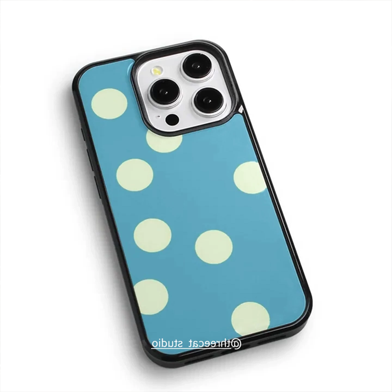 優しい女の子の湖ブルーミルクイエロー大きな水玉模様のiPho - Phone Cases For Girls のレビューと価格